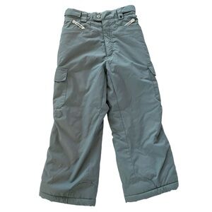FERA Insulated Ski Snow Pants Youth/Kids 7 Blue Adjustable Waist Cargo Pockets